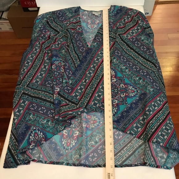 CATHERINES Open Front Cardigan Kimono Bohemian Tunic Blouse Women’s Plus Size 4X - Picture 14 of 16